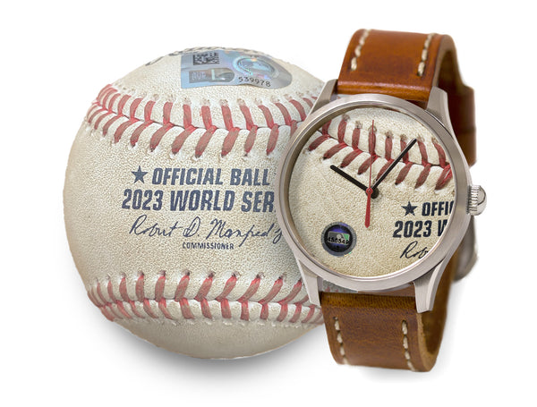 Texas Rangers 2023 World Series Game Used Baseball Watch Collection - Deciding Game 5