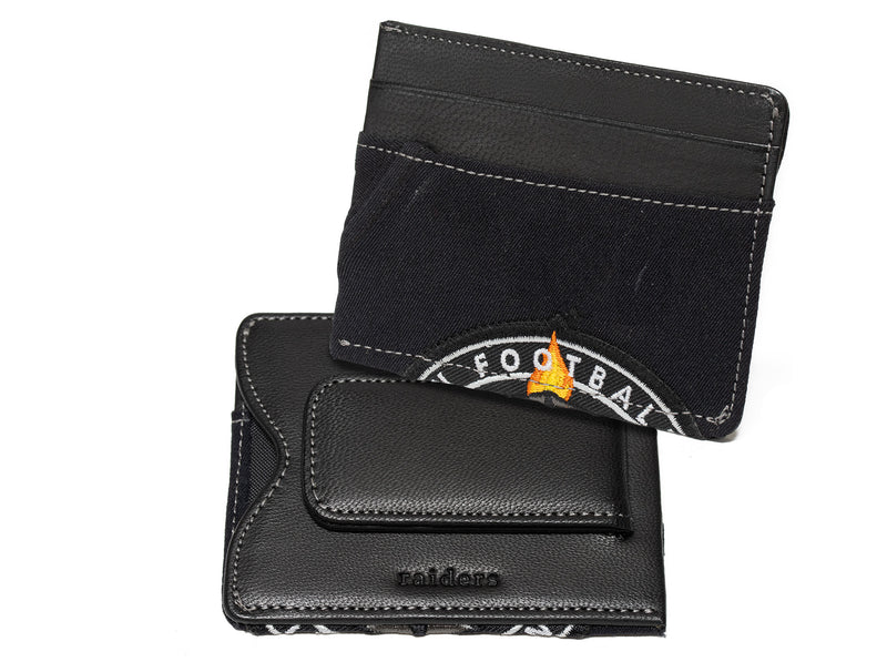 nfl game used uniform emblem money clip wallet