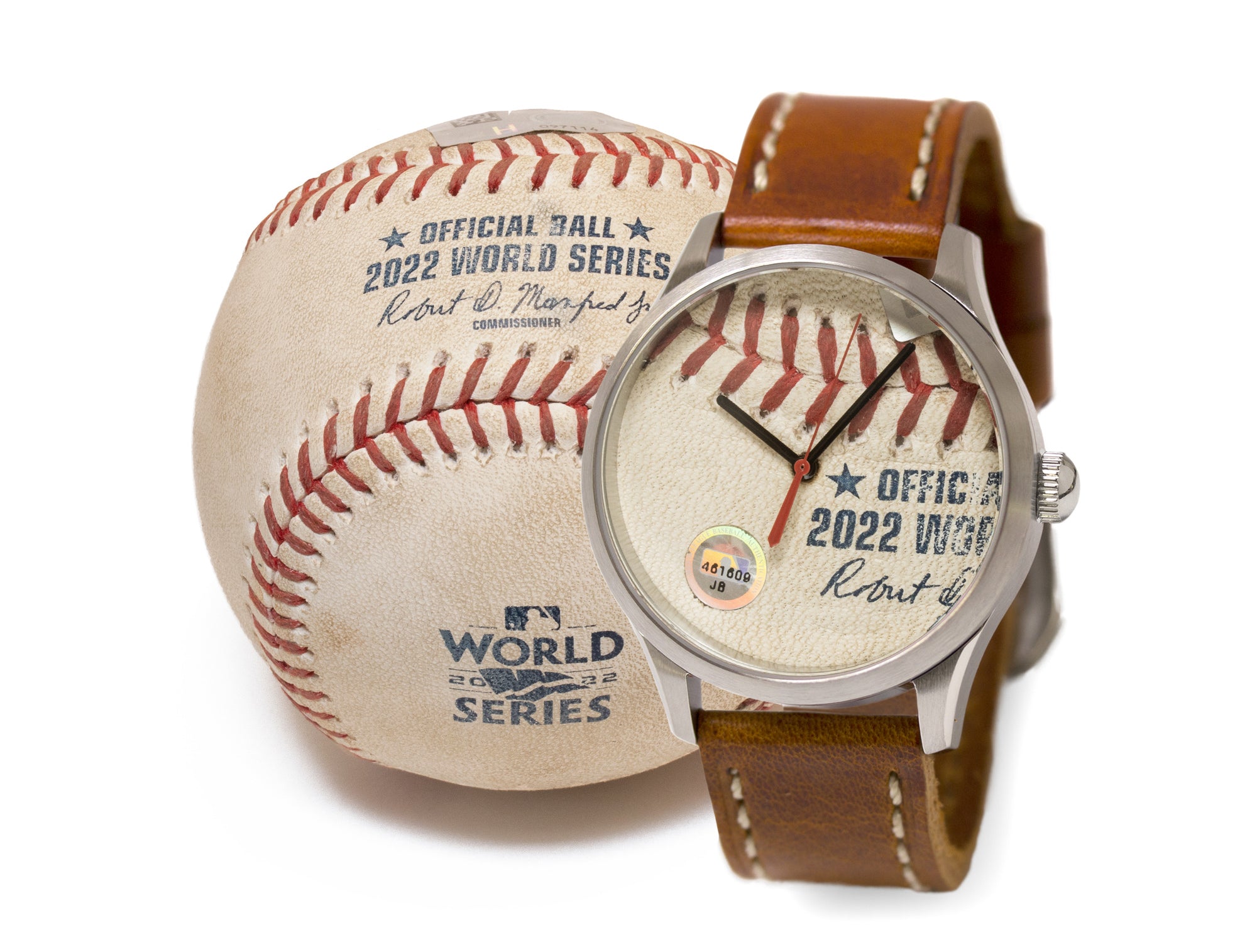 Houston Astros 2022 World Series Game Used Baseball Watch Collection -