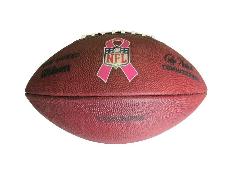 Breast Cancer Awareness NFL Game Used Football Necklace