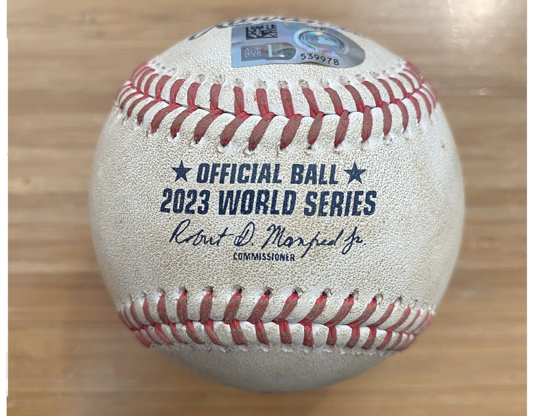 texas rangers 2023 world series game used baseball watch collection - deciding game 5