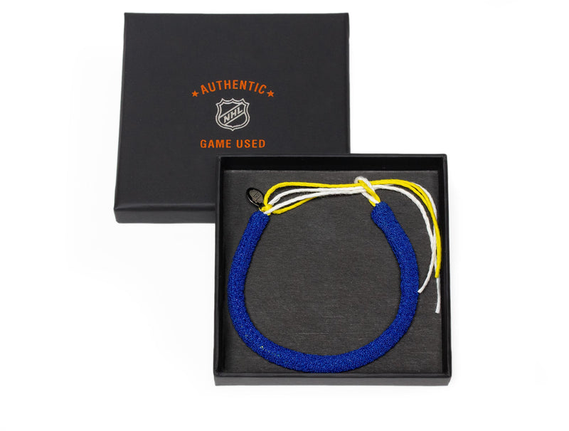 nhl game used uniform bracelet -  striped collection