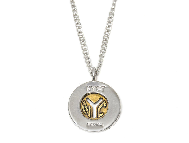 new york transit token necklace