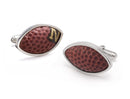 nfl game used football cuff links