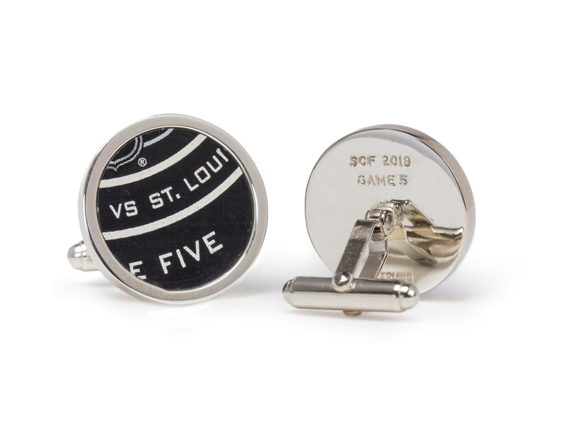 NHL Stanley Cup Final Game Used Puck Round Cuff Links