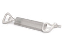 image displaying frosted plastic underside of the candlestick park goal post bottle opener handle.