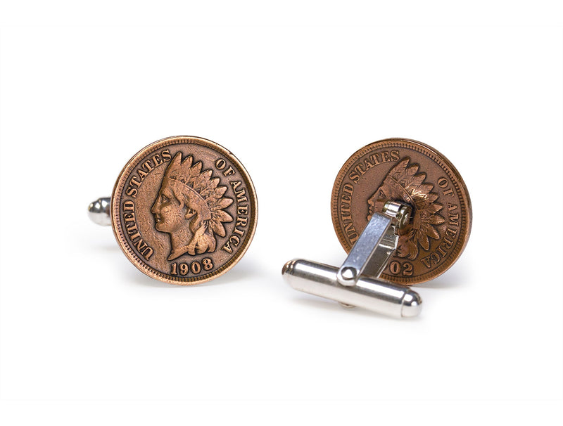 indian head penny cuff links