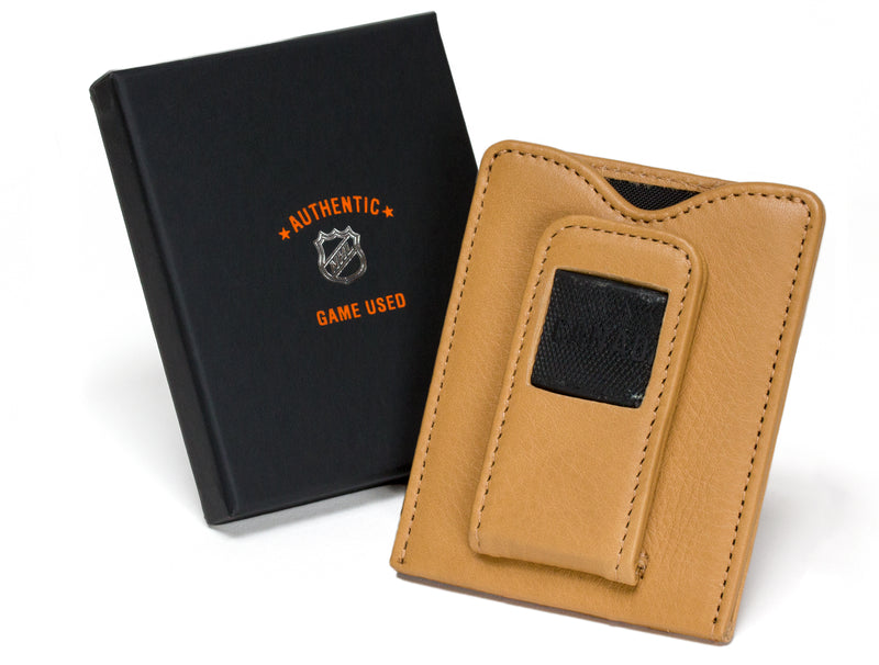 sale! game used puck money clip wallet