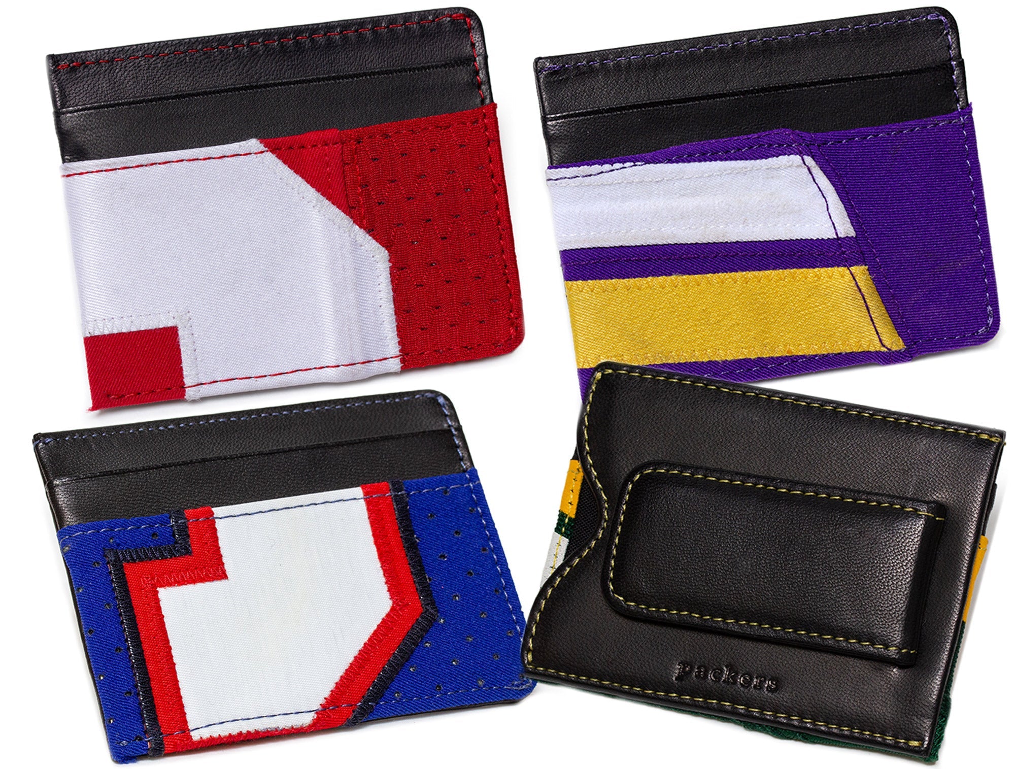 nfl game used uniform wallet