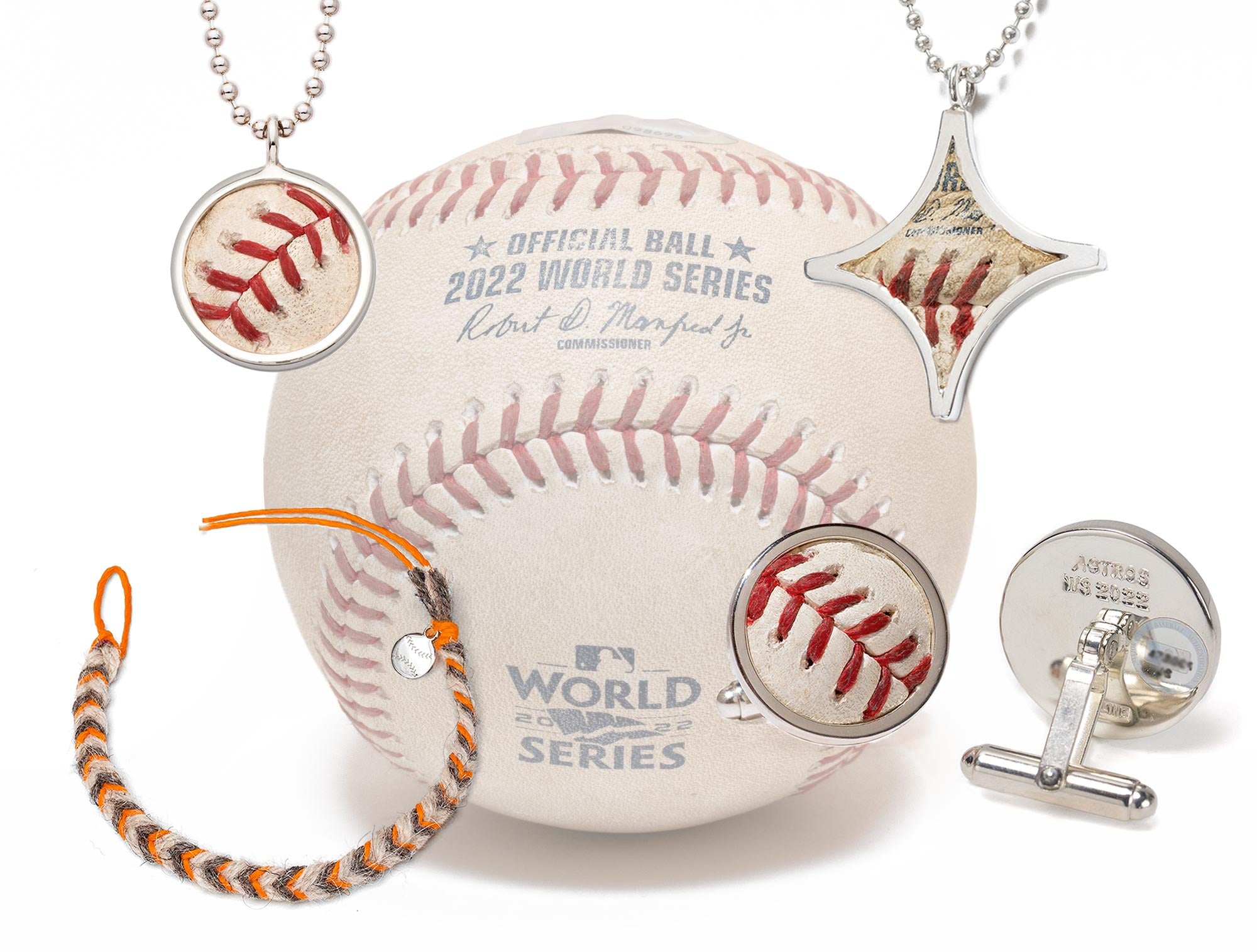 New York Yankees Tokens & Icons Game-Used Baseball Bracelet