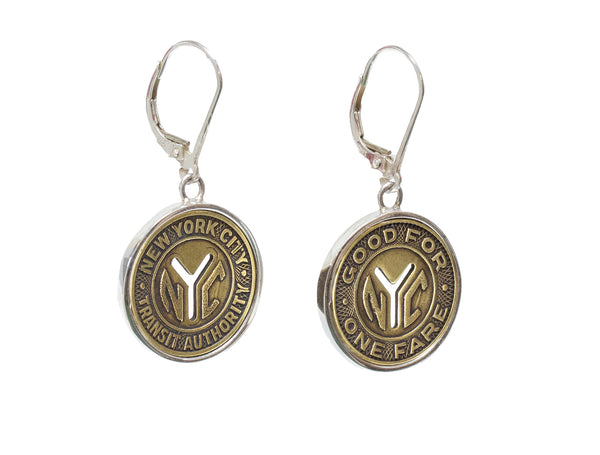 New York Transit Token Earrings