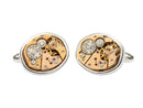 image displaying a pair of crownless elgin watch movement cufflinks.