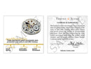 image displaying sample certificates of authenticity for watch movement cuff links.