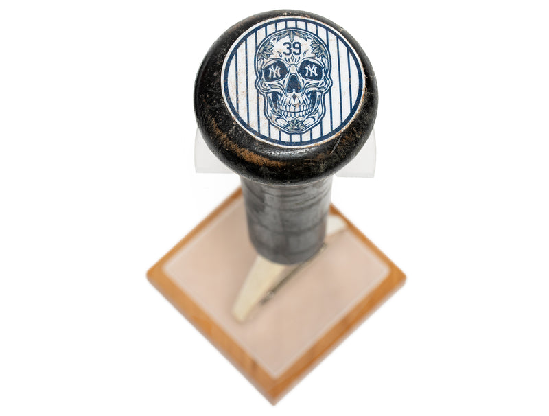 new york yankees game used bat knob bottle opener - dia de muertos