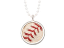 image displaying a round baseball pendant.