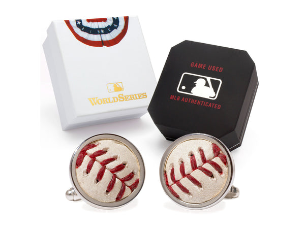 Kansas City Royals 2015 World Series Game Used Baseball Cuff Links