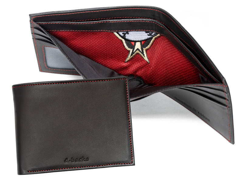 mlb game used uniform emblem billfold wallet