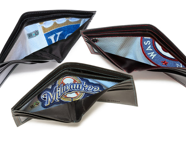 MLB Game Used Uniform Emblem Billfold Wallet