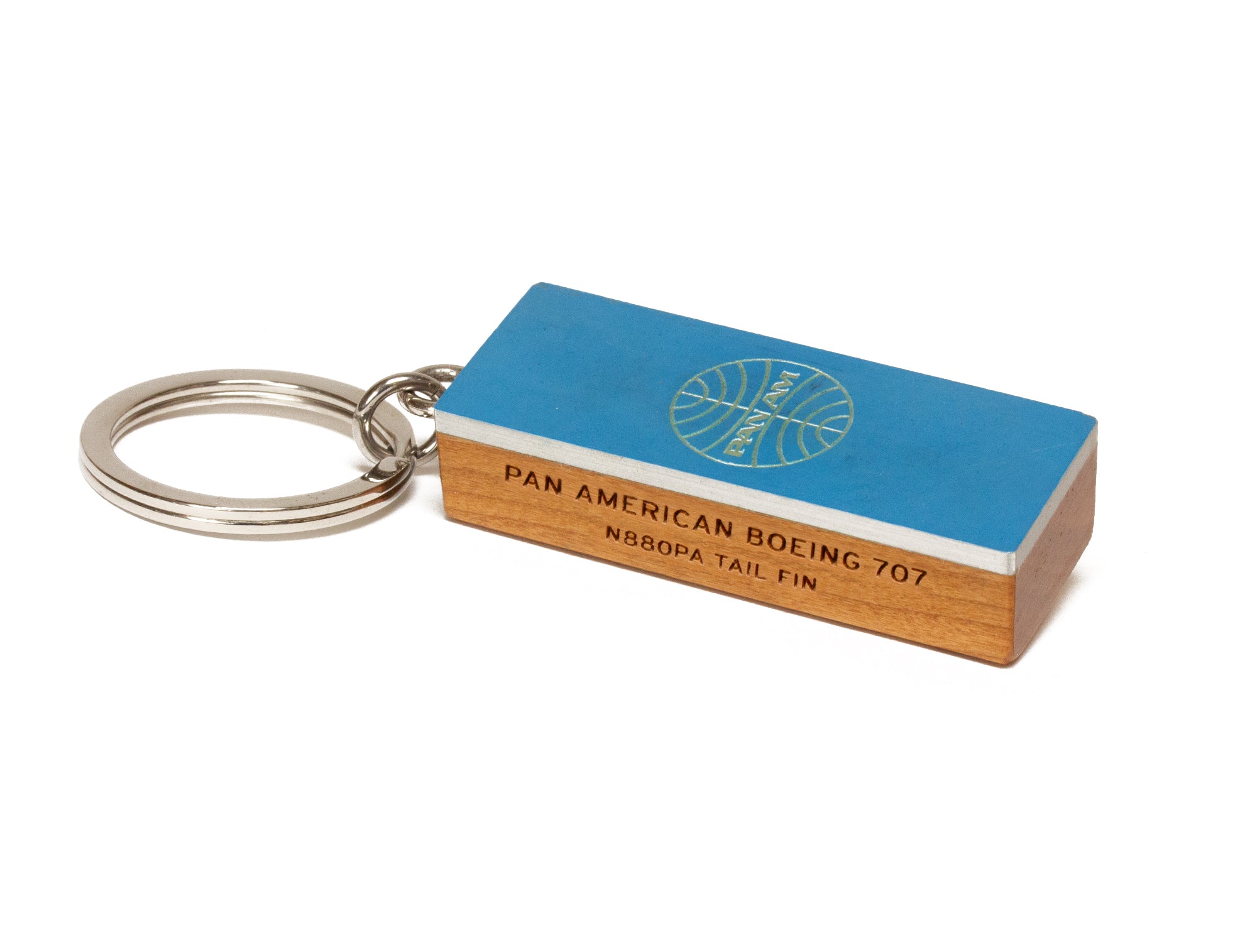 Pan American Tail Fin Globe Key Ring