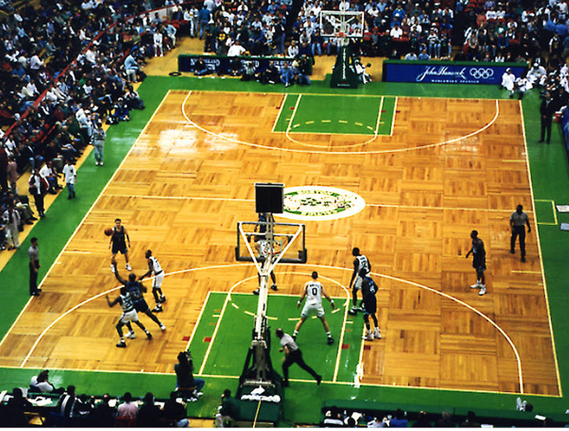 boston garden basketball floor - with floor markings