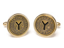 new york transit token cuff links - silver or gold plated