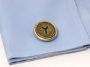new york transit token cuff links - silver or gold plated