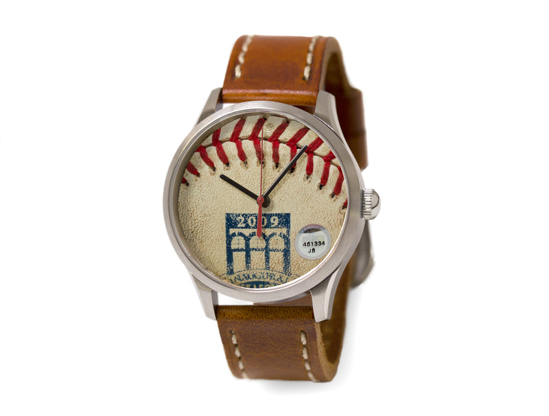 MLB Game Used Baseball Commemorative Emblem Watch