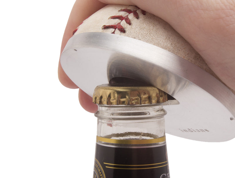 mlb game used baseball bottle opener