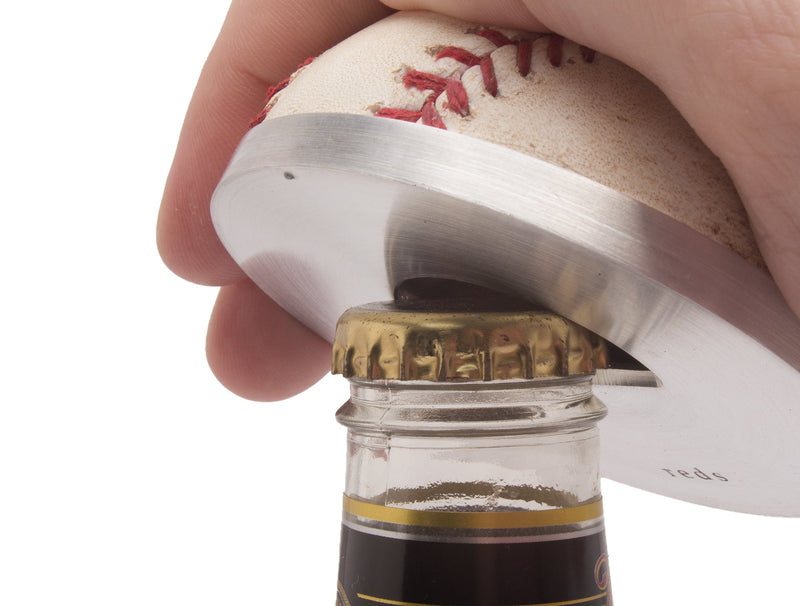 MLB Game Used Baseball Bottle Opener