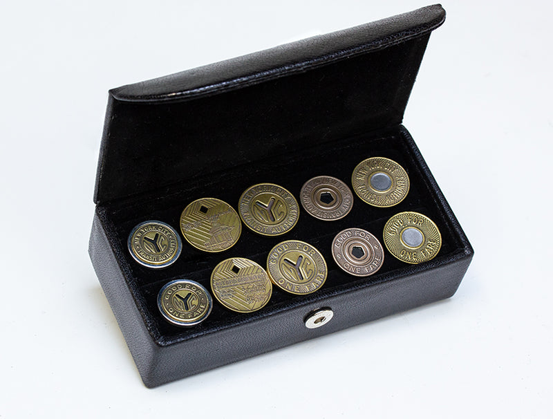 new york transit token cuff links collector's set