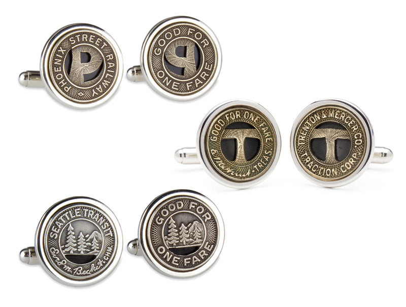 transit token cuff links - collector's series