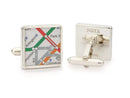 boston subway map cuff links