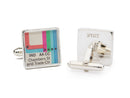 image displaying vignelli subway map cuff links