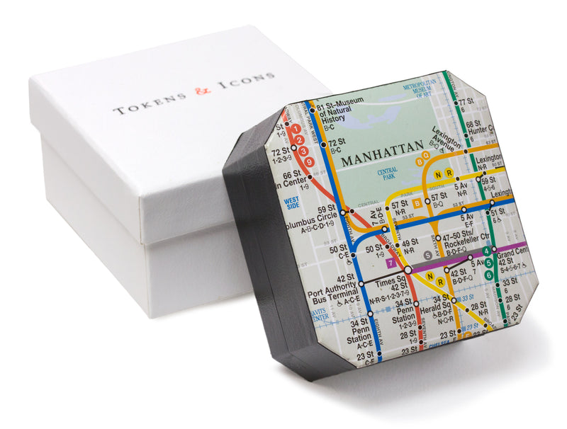 new york subway map cuff links