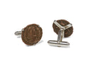 image displaying roman coin cuff links front and back