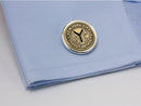 new york transit token cuff links - silver or gold plated