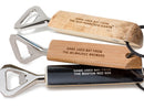 image displaying three baseball bat bottle openers.