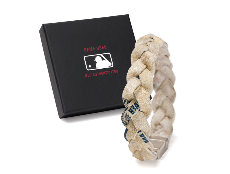 mlb game used baseball leather bracelet