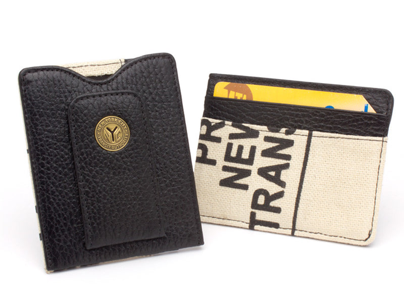 new york transit token and bag money clip wallet by tokens & icons