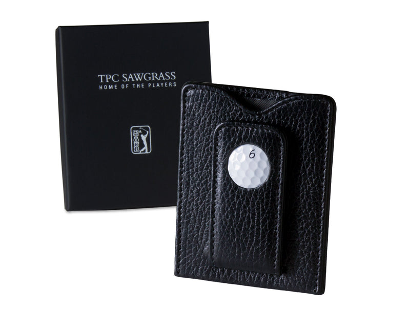 tpc sawgrass golf ball money clip wallet