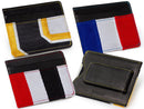nhl game used uniform money clip wallet