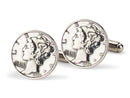image displaying mercury dime cuff links