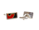 calgary flames game used hockey puck emblem cuff links
