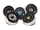 nhl game used puck bottle opener